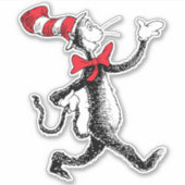 Dr. Seuss | Katze in der Hutkatze Aufkleber (Vorderseite)
