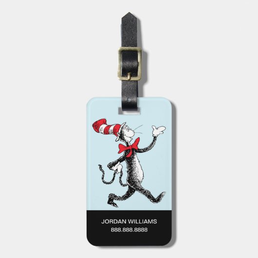 Dr. Seuss | Katze in der Hutkatze Gepäckanhänger (Vorderseite vertikal)