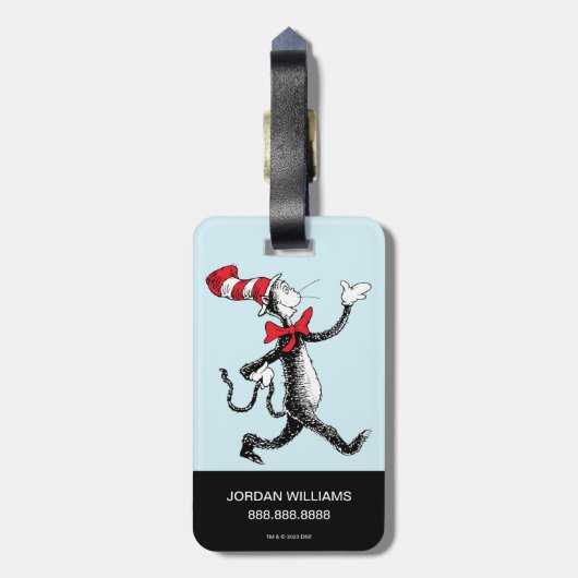 Dr. Seuss | Katze in der Hutkatze Gepäckanhänger (Rückseite vertikal)