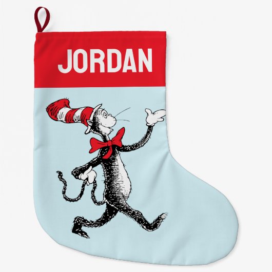 Dr. Seuss | Katze in der Hutkatze Großer Weihnachtsstrumpf (Vorderseite)