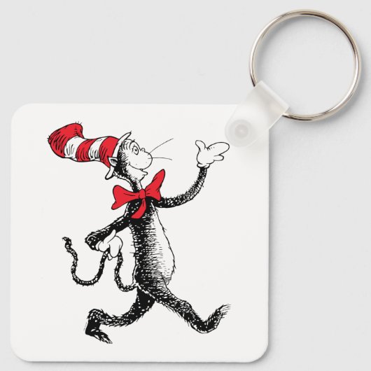 Dr. Seuss | Katze in der Hutkatze Schlüsselanhänger (Rückseite)