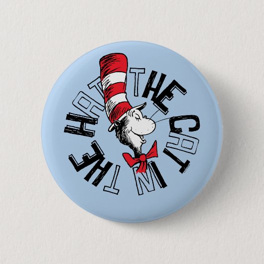 Dr. Seuss | Katze in der Hutrunde Art Button (Vorderseite)
