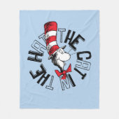 Dr. Seuss | Katze in der Hutrunde Art Fleecedecke (Vorderseite)