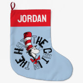 Dr. Seuss | Katze in der Hutrunde Art Großer Weihnachtsstrumpf (Vorderseite)