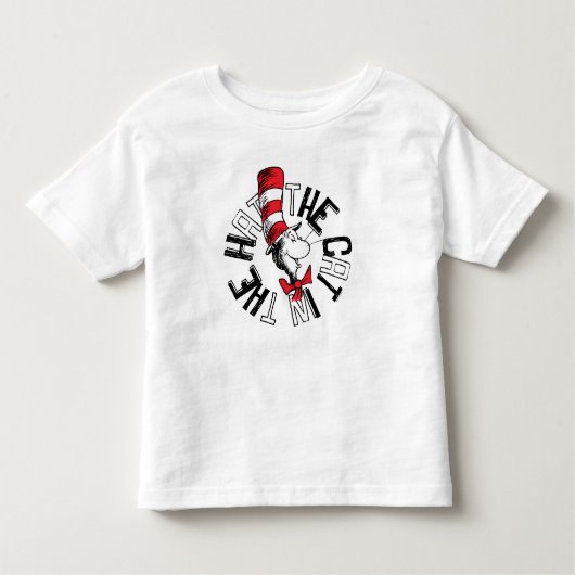 Dr. Seuss | Katze in der Hutrunde Art Kleinkind T-shirt (Vorderseite)