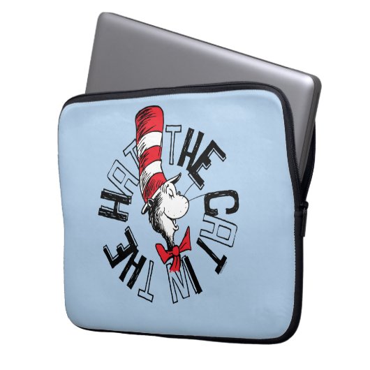 Dr. Seuss | Katze in der Hutrunde Art Laptopschutzhülle (Vorderseite Links)