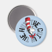 Dr. Seuss | Katze in der Hutrunde Art Magnet (Vorderseite/Rückseite)