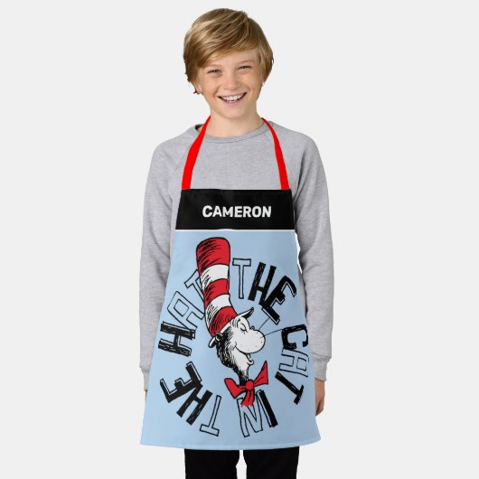 Dr. Seuss | Katze in der Hutrunde Art Schürze (Getragen)