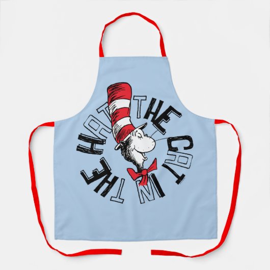 Dr. Seuss | Katze in der Hutrunde Art Schürze (Vorderseite)