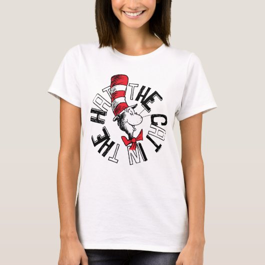 Dr. Seuss | Katze in der Hutrunde Art T-Shirt (Vorderseite)