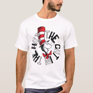 Dr. Seuss Katze in der Hutrunde Art T-Shirt