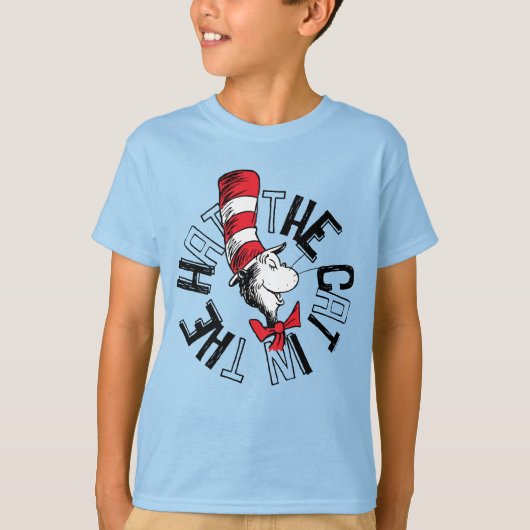 Dr. Seuss | Katze in der Hutrunde Art T-Shirt (Vorderseite)