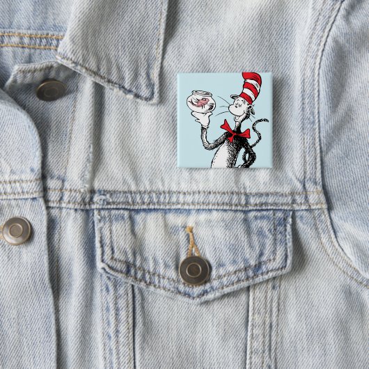 Dr. Seuss | Katze in Hut und Krinklebine Button (Beispiel)