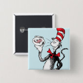 Dr. Seuss | Katze in Hut und Krinklebine Button (Vorne & Hinten)