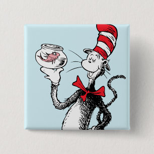 Dr. Seuss   Katze in Hut und Krinklebine Button