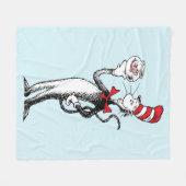Dr. Seuss | Katze in Hut und Krinklebine Fleecedecke (Vorderseite (Horizontal))