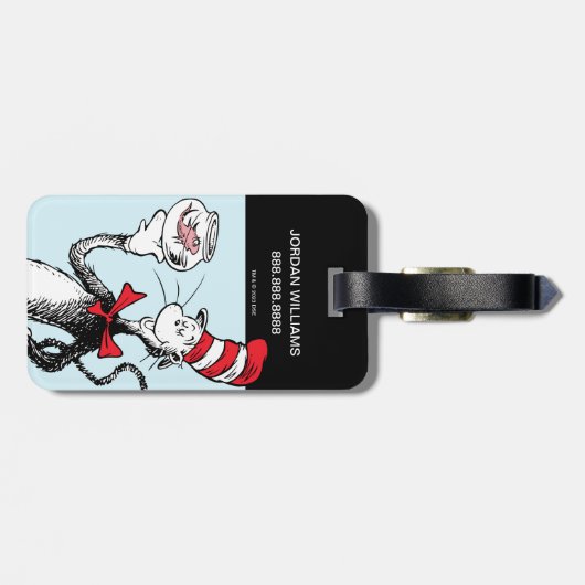 Dr. Seuss | Katze in Hut und Krinklebine Gepäckanhänger (Rückseite horizontal)