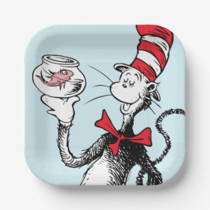 Dr. Seuss Katze in Hut und Krinklebine Pappteller