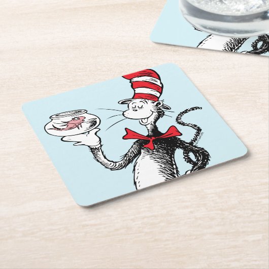 Dr. Seuss | Katze in Hut und Krinklebine Rechteckiger Pappuntersetzer (angewinkelt)