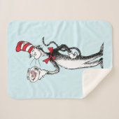 Dr. Seuss | Katze in Hut und Krinklebine Sherpadecke (Vorderseite (Horizontal))