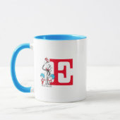 Dr. Seuss Katze mit Hut, Ding Eins Monogramm E Tasse (Links)