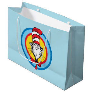 Dr. Seuss   Katze mit Hut Kopf Grafik Große Geschenktüte
