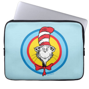 Dr. Seuss Katze mit Hut Kopf Grafik Laptopschutzhülle