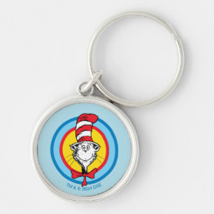 Dr. Seuss Katze mit Hut Kopf Grafik Schlüsselanhänger