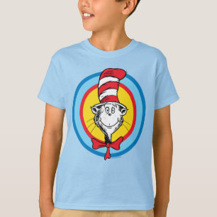 Dr. Seuss Katze mit Hut Kopf Grafik T-Shirt