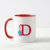 Dr. Seuss Katze mit Hut - Lesemonogramm D Tasse (Links)