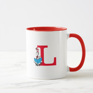 Dr. Seuss Katze mit Hut - Lesemonogramm L Tasse