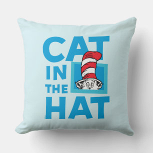 Dr. Seuss   Katze mit Hut Logo Kissen