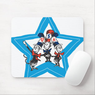 Dr. Seuss Kleine Katzen USA Hüte Grafik Mousepad