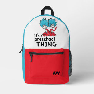 Dr. Seuss   Lehrer Es ist eine Vorschulangelegenhe Bedruckter Rucksack