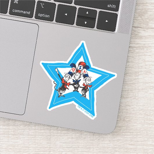 Dr. Seuss | Little Cats USA Hats Graphic Aufkleber (Detail)