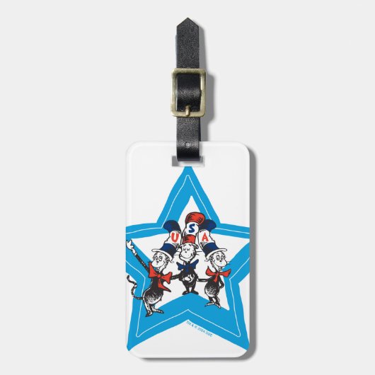 Dr. Seuss | Little Cats USA Hats Graphic Gepäckanhänger (Vorderseite vertikal)