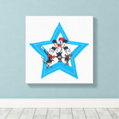 Dr. Seuss | Little Cats USA Hats Graphic Leinwanddruck (Insitu (Holzboden))