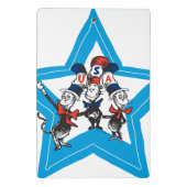 Dr. Seuss | Little Cats USA Hats Graphic Mini Klemmbrett (Rückseite)