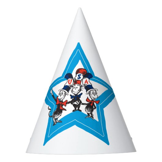 Dr. Seuss | Little Cats USA Hats Graphic Partyhütchen (Vorderseite)