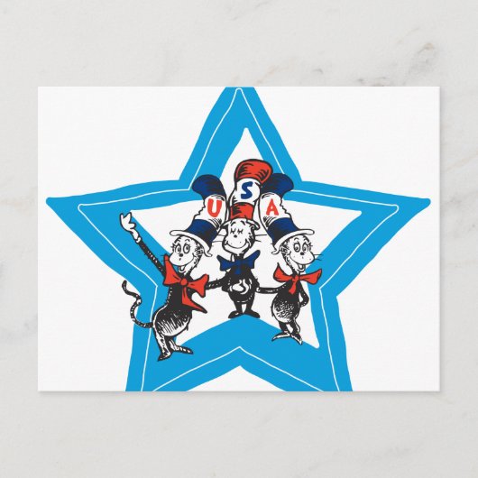 Dr. Seuss | Little Cats USA Hats Graphic Postkarte (Vorderseite)