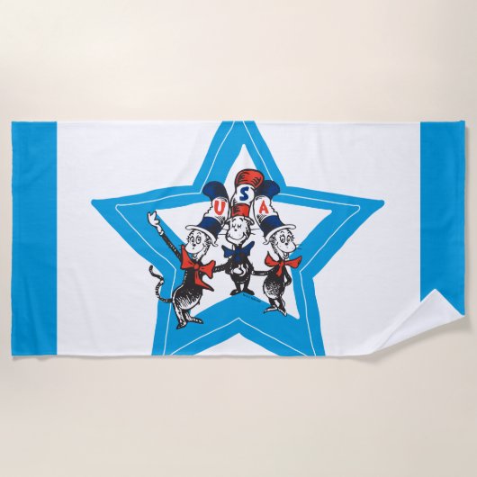 Dr. Seuss | Little Cats USA Hats Graphic Strandtuch (Vorderseite)