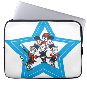 Dr. Seuss Little Cats USA Huts Grafik Laptopschutzhülle