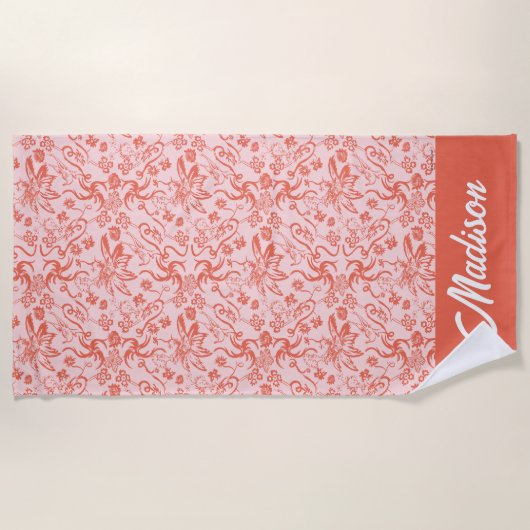 Dr. Seuss | Muttertagsmuster Strandtuch (Vorderseite)