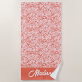 Dr. Seuss | Muttertagsmuster Strandtuch (Vorderseite)