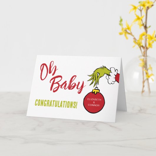 Dr. Seuss | Oh, Baby Grinch Baby Glückwunsch Karte (Gelbe Blume)