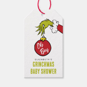 Dr. Seuss Oh, Boy Grinch Baby Shooter Favor Tag Geschenkanhänger