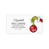 Dr. Seuss | Oh Boy Grinch Baby Showdusche Adressaufkleber (Vorne)