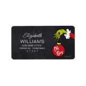 Dr. Seuss | Oh Boy Grinch Baby Showdusche Adressaufkleber (Vorne)