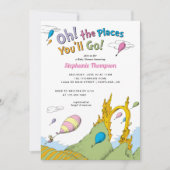 Dr. Seuss - Oh, die Orte, an denen man eine Babydu Einladung (Vorderseite)