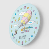 Dr. Seuss | Oh, die Orte, an die du gehen wirst! Große Wanduhr (Winkel)